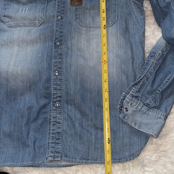 G-Star Raw Denim Long Sleeve Button Down Shirt, Size Medium - Picture 7 of 13